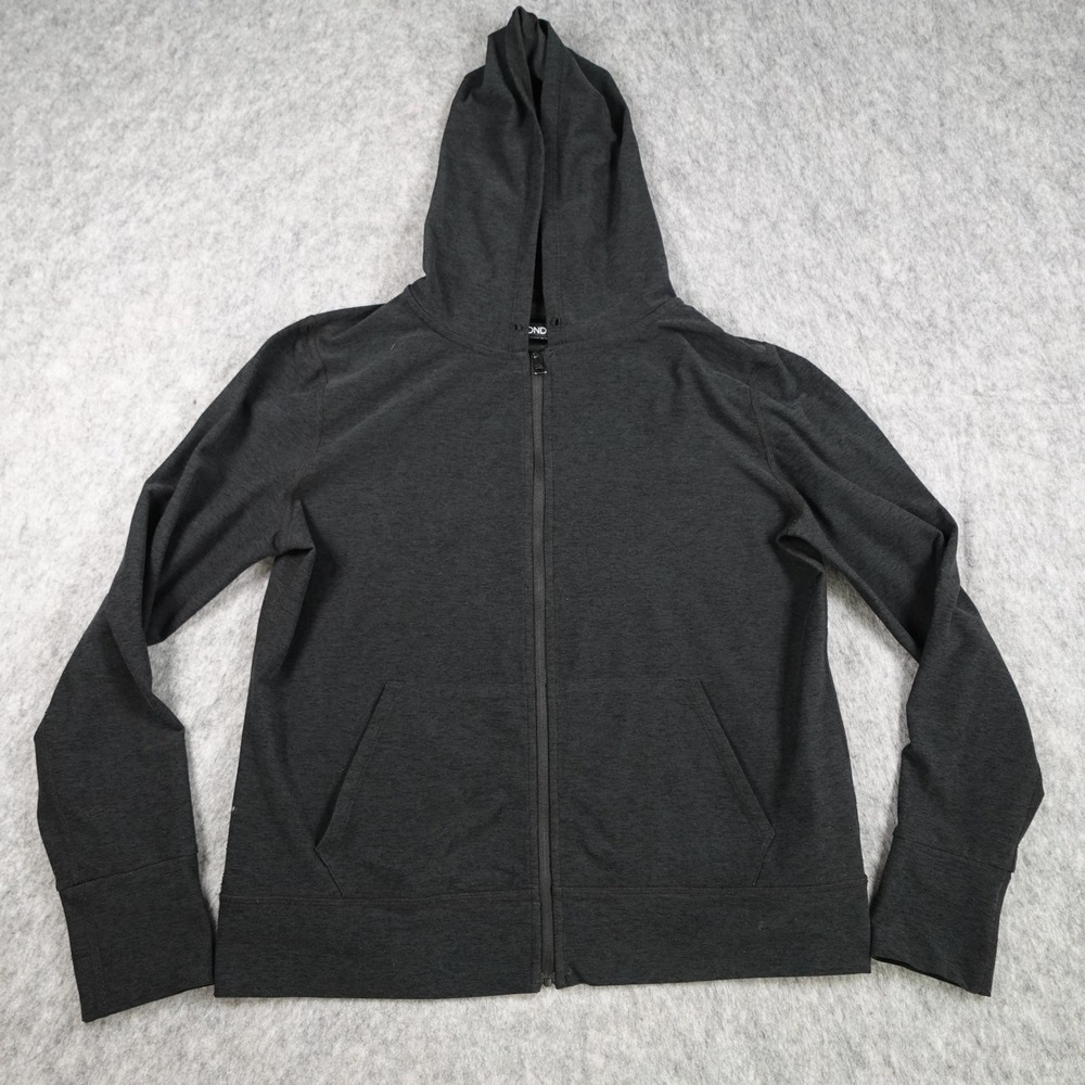 Beyond Yoga Hoodie Womens Medium‎ Black Full Zip Athleisure Soft Jacket Spacedye